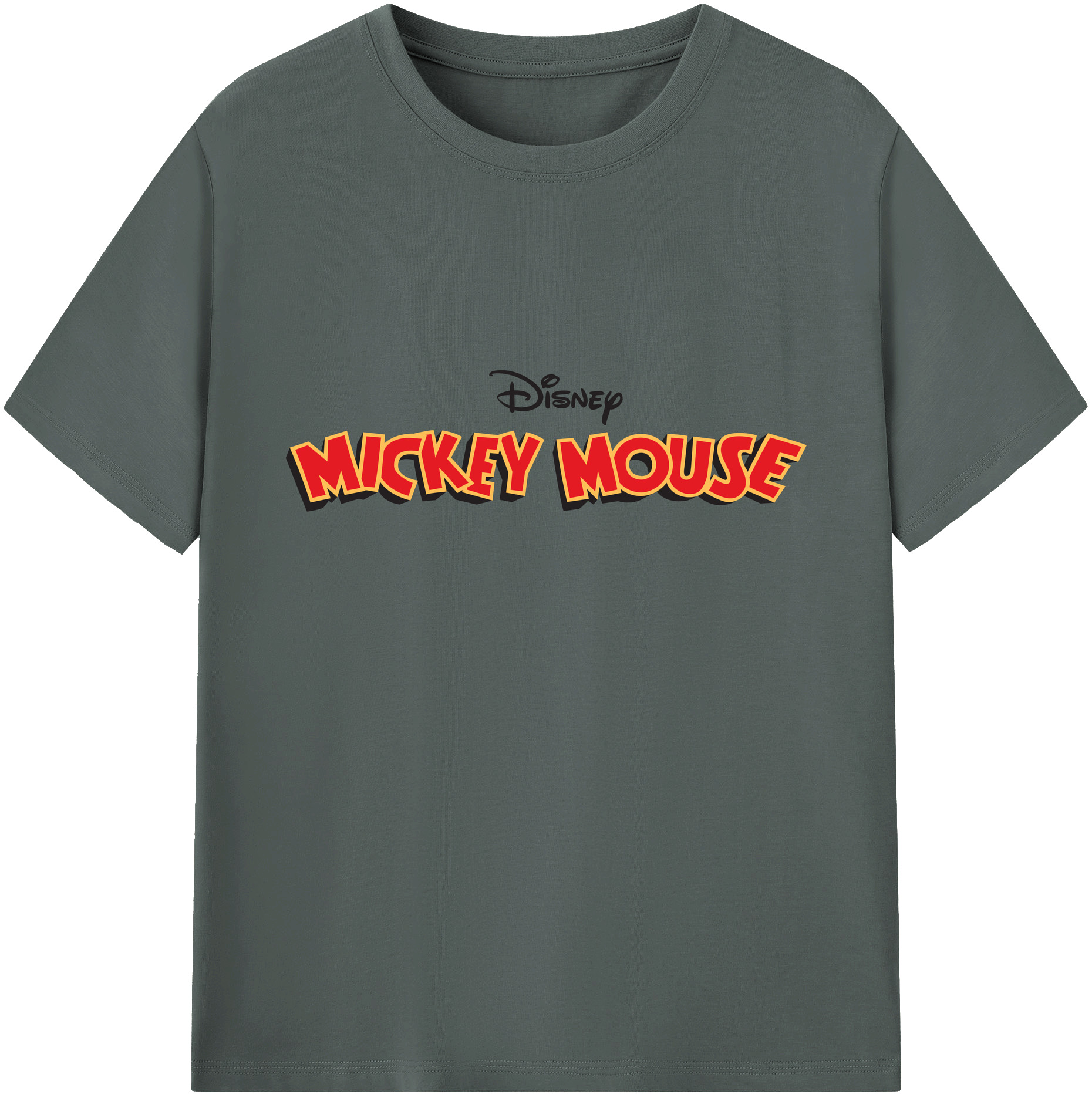 ミッキーマウス Mickey Mouse 綿100％ メンズ半袖Tシャツ｜肌触りやわらか＆通気性